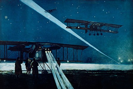 Return from a Night Flight on “Voisin” Bombing Planes (1918)