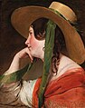 Girl with Straw Hat by Friedrich von Amerling