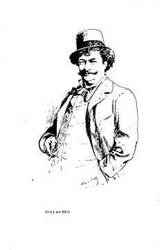 Portrait of Gill by Émile Cohl, 1879.