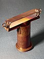 Glass prism, mounted at end of a brass tube, used by Sir William Herschel