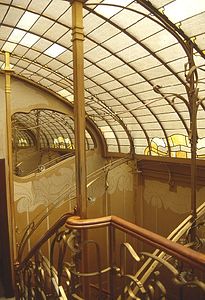 Stairway and skylight and stairway of the Horta Museum