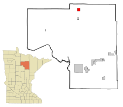 Location of the city of Effie within Itasca County, Minnesota