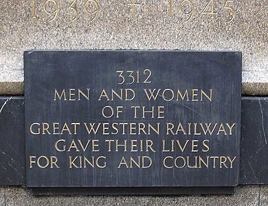Black stone plaque with gold lettering