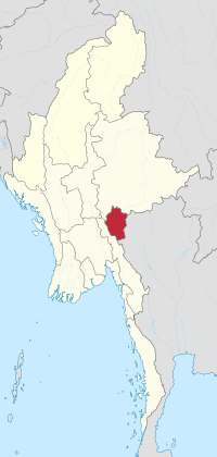 Location of Kayah State in Myanmar