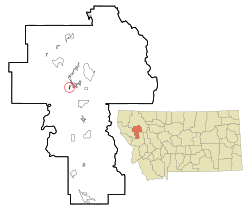 Location of Kerr, Montana
