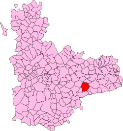 Location within the Province of Valladolid