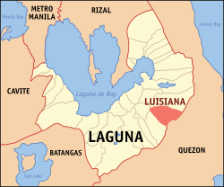 Map of Laguna with Luisiana highlighted