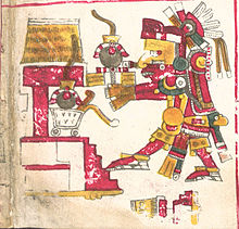 A drawing of Piltzintecuhtli, one of the deities described in the Codex Borgia