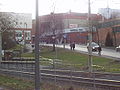 Blick von der Bahnstation zum Kortedala Torg, rechts liegt die Polizeistation für das nordöstliche Göteborg