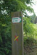 Signpost for the Promenade de l'Orge