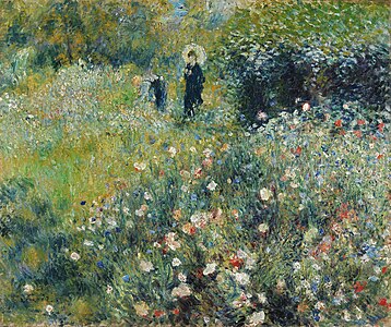 Woman with a Parasol in a Garden, Pierre-Auguste Renoir