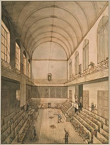 Meeting of the revolutionary National Convention in the Salle du Manège in August 1792
