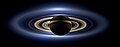 NASA's Cassini image of the planet Saturn.