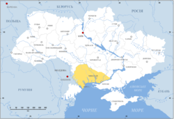 Location of Yedisan in Ukraine