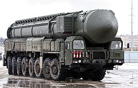 Missile truck MZKT 79221 under missile Topol-M