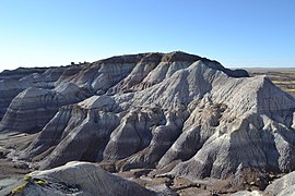 A mountain at Blue Mesa, at Petrified Forest National Park