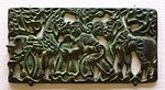 Belt plaque with design of wrestling men, Ordos region and western part of North China, 2nd century BC, bronze - Ethnological Museum, Berlin[61]
