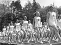 Nationalsozialismus: BDM-Mädchen bei einer Gymnastikvorführung, 1941