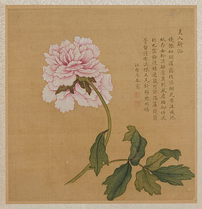Flower Painted on a Folded Leaf (设色花卉折页）, Shenzhen Museum