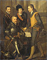 The collateral house of Nassau: the four brothers of Willem I, prince of Orange: Jan (1536–1606), sitting, Hendrik (1550–1574), Adolf (1540–1568) and Lodewijk (1538–1574), counts of Nassau.