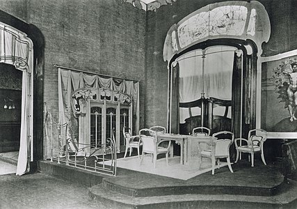 Dining room by Victor Horta displayed at the 1902 Turin International Exposition