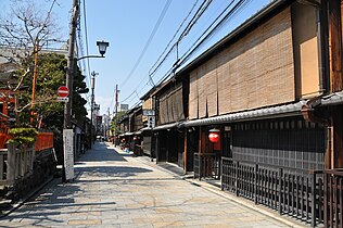 Street in the Gion district, Kyoto