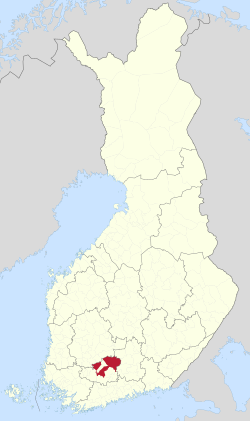 Location of Hämeenlinna in Finland