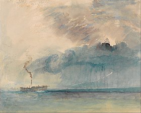 A Paddle-steamer in a Storm, watercolor by J. M. W. Turner, c. 1841