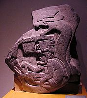 La Venta stele 19 with an early depiction of a feathered serpent