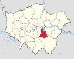 Lewisham shown within Greater London