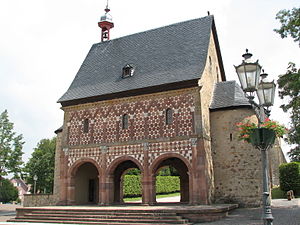 The Carolingian gatehouse of Lorsch Abbey, Germany.