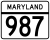 Maryland Route 987 marker