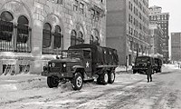 National Guard vehicles in Boston