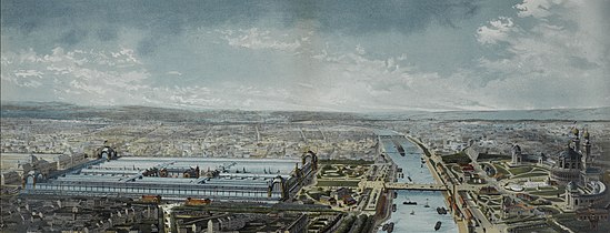 Panoramic view of Exposition Universelle, 1878.