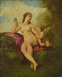Venus and Cupid, 1849