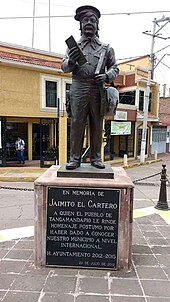Raúl Chato Padilla, Jaimito el Cartero, estatua en México
