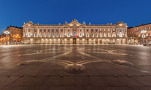 Toulouse Capitole Night Wikimedia Commons
