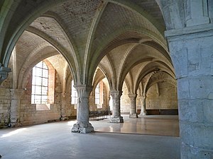 The Monk's Hall, Vaucelles Abbey, Les Rues-des-Vignes, France.