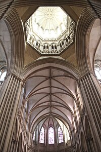 Vaults and lantern tower of Coutances Cathedral in Normandy (1210-1274)