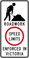 (P2-V106) Roadwork Speed Limits Enforced In Victoria (used in Victoria)