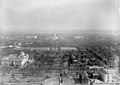 Image 1Eastward view of the National Mall from the top of the Washington Monument in 1918. The three structures and two chimneys crossing the Mall are temporary World War I buildings A, B and C and parts of their central power plant. (from National Mall)