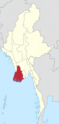 Location of Ayeyarwady Region in Myanmar