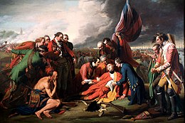 The Death of General Wolfe by Benjamin West, 1770, National Gallery of Canada