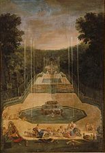 "Bosquet des trois fontaines-vue du côté" by Jean Cotelle, ca. 1693