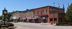 The Chadron Commercial Historic District, which is listed in the National Register of Historic Places, August 2010
