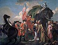 Robert Clive nach der Schlacht von Plassey 1757