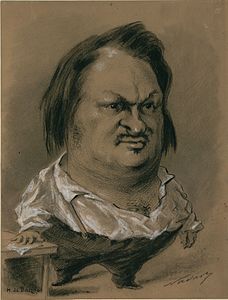 Caricature of Balzac, 1850