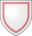 Example of a double tressure: Argent a double tressure Gules