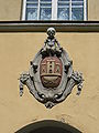 The coat of arms on Tiltų street 1 building