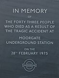 Memorial at Moorgate station